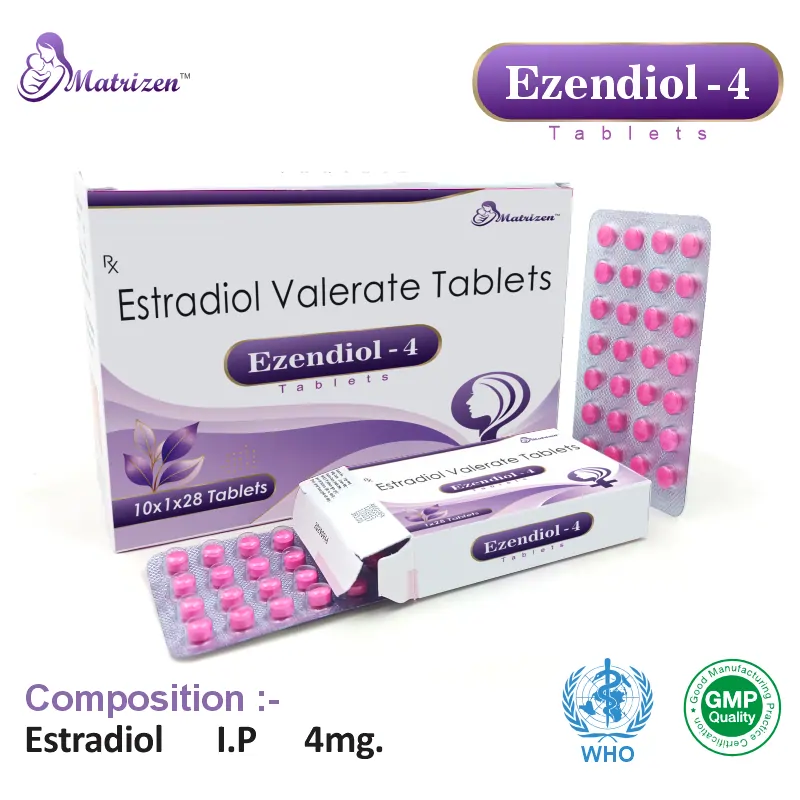 Estradiol 4 mg tablet blister pack for PCD pharma franchise